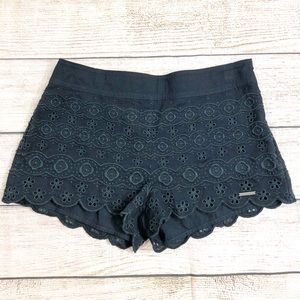 Abercrombie & Fitch navy lace shorts